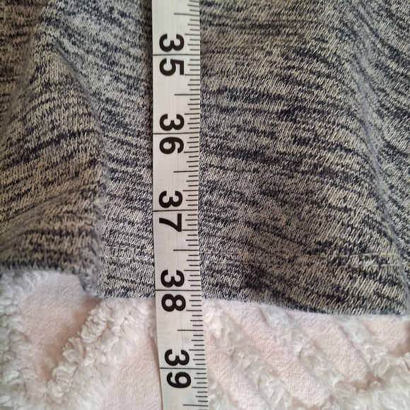 Talbots Women's Size Medium Shift Dress Gray Terry Flounce Hem 3/4 Sleeve Cotton - Picture 4 of 12